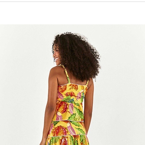 Farm Rip beaks and bananas print linen tank top sleeveless XL - Picture 3 of 3